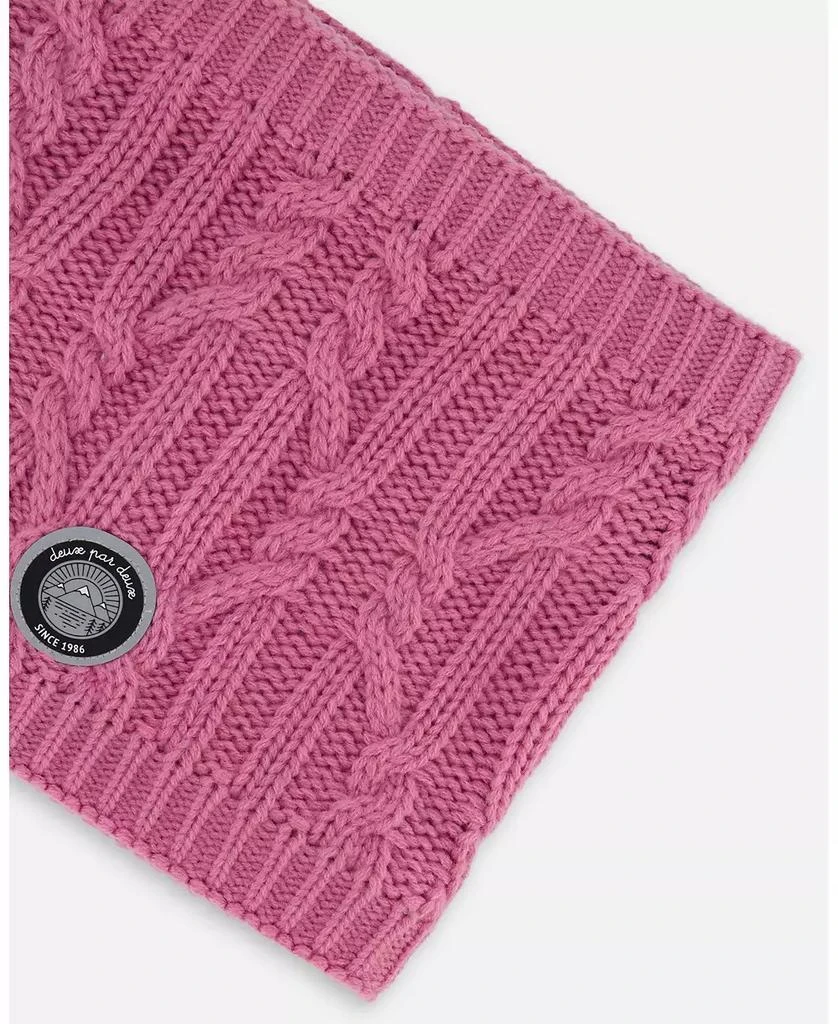 Deux par Deux Girl Lined Winter Neckwarmer Purple - Toddler|Child 4