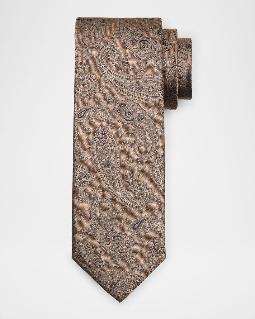 Canali Men's Tonal Paisley Silk Jacquard Tie