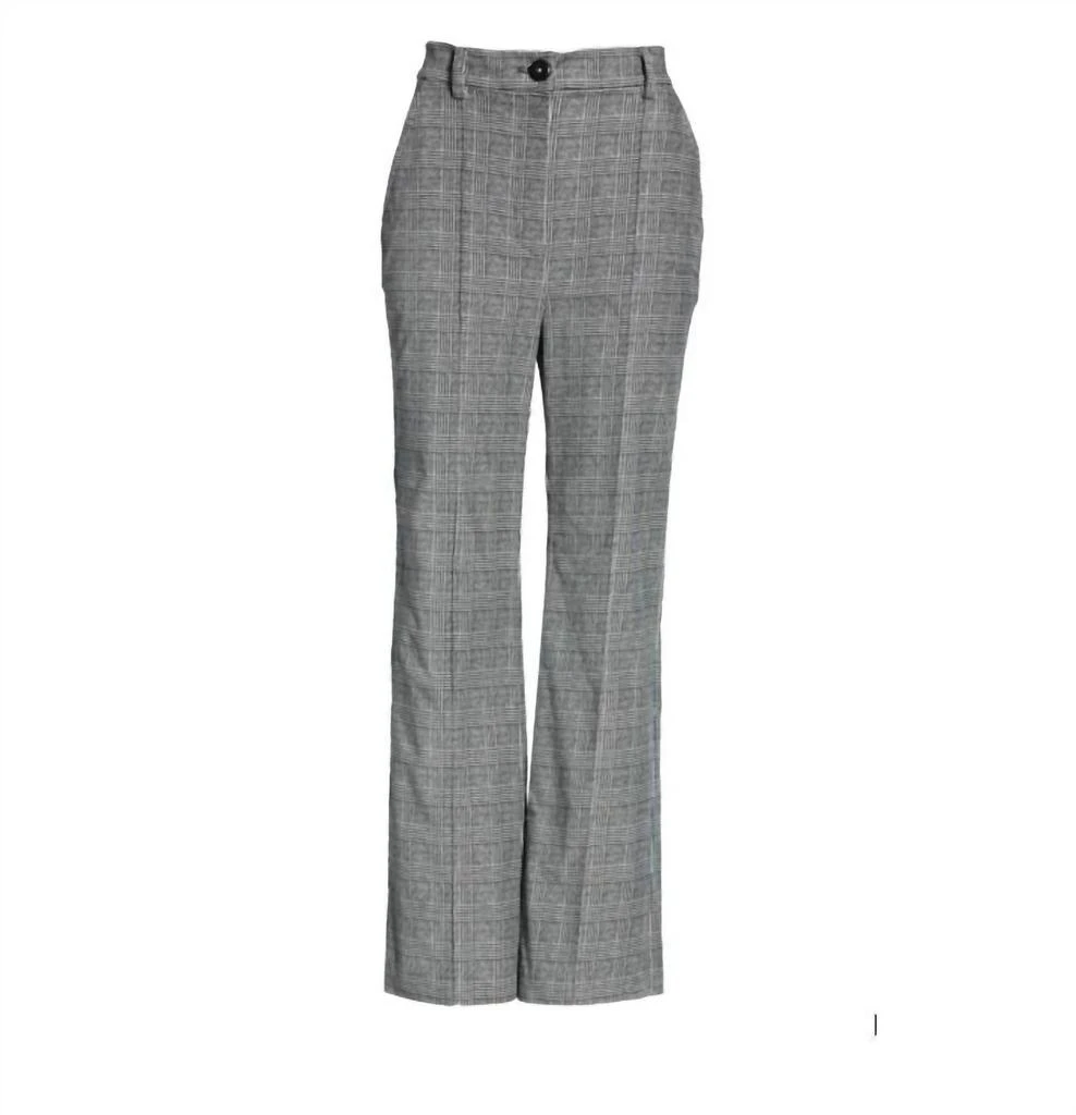 Rebecca Taylor Rebecca Taylor - Houndstooth Plaid Velvet Crop Pants 4