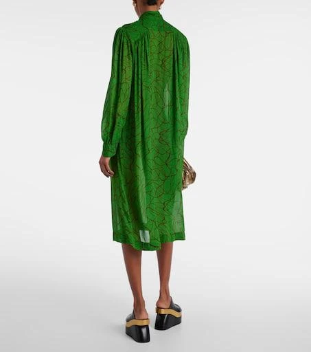 Dries Van Noten Printed georgette midi dress 3