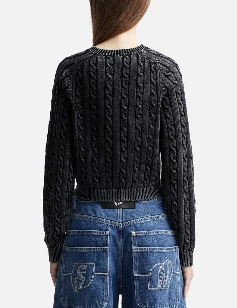 Alexander Wang Cable-Knit Cropped Cardigan 3