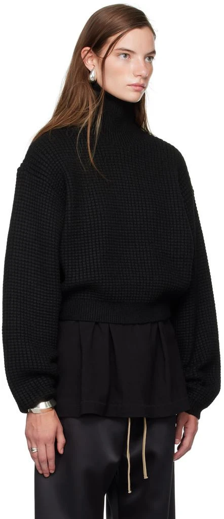 Essentials Black Cropped Turtleneck 2