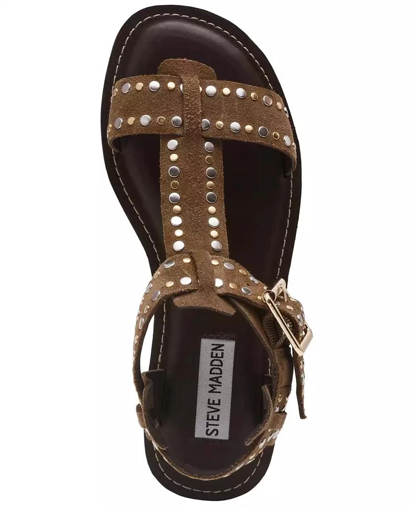 Steve Madden Women's Brazinn-S Studded Flat Gladiator Sandals 4
