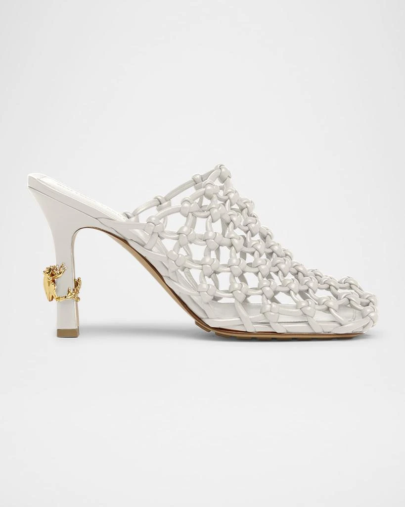 Bottega Veneta Frog Knotted Leather Stiletto Mules 1