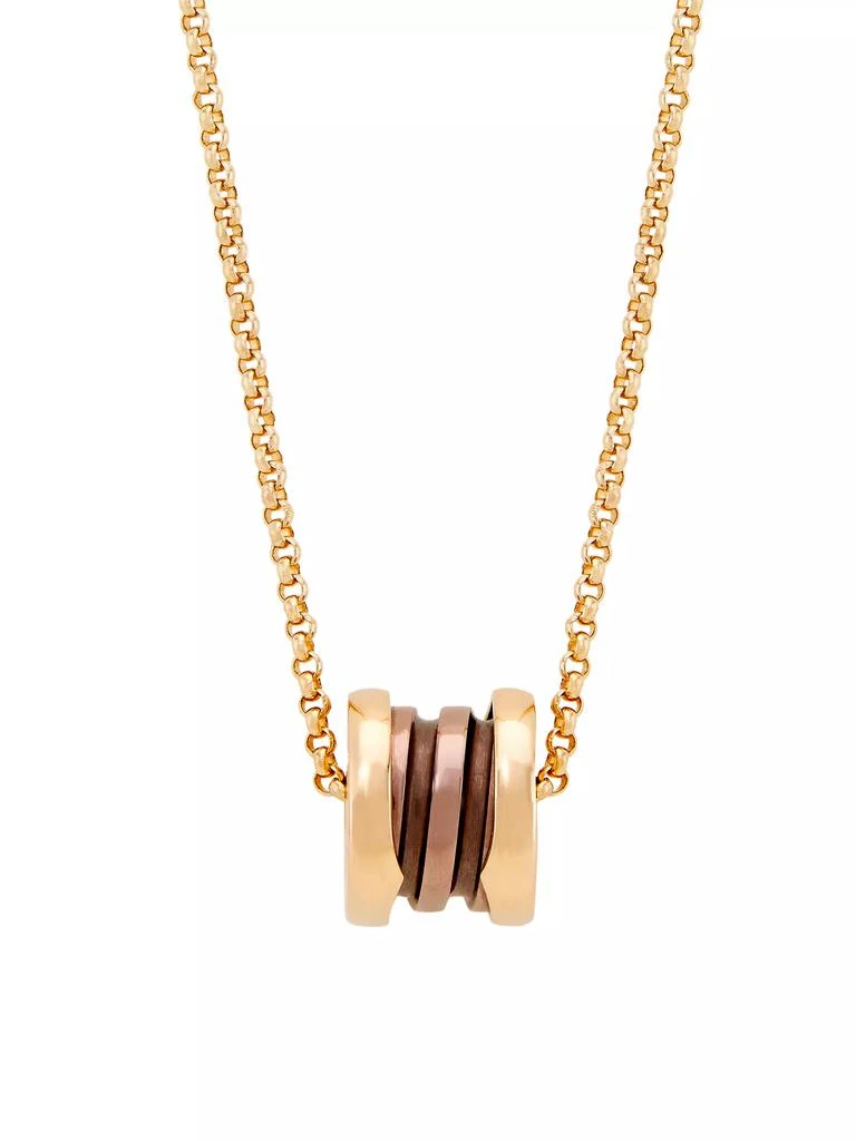 BVLGARI B.zero1 18K Rose Gold &amp; Ceramic Pendant Necklace 1