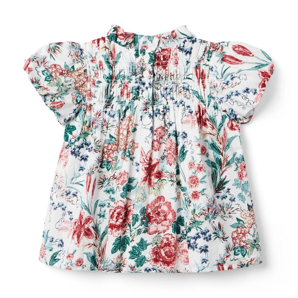 Janie and Jack Floral Smocked Blouse (Toddler/Little Kids/Big Kids) 2