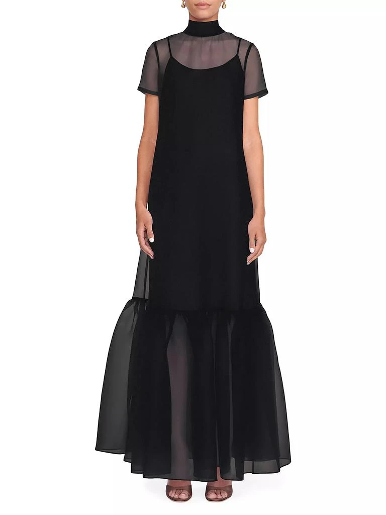 Staud Calluna High-Neck Organza Gown 2