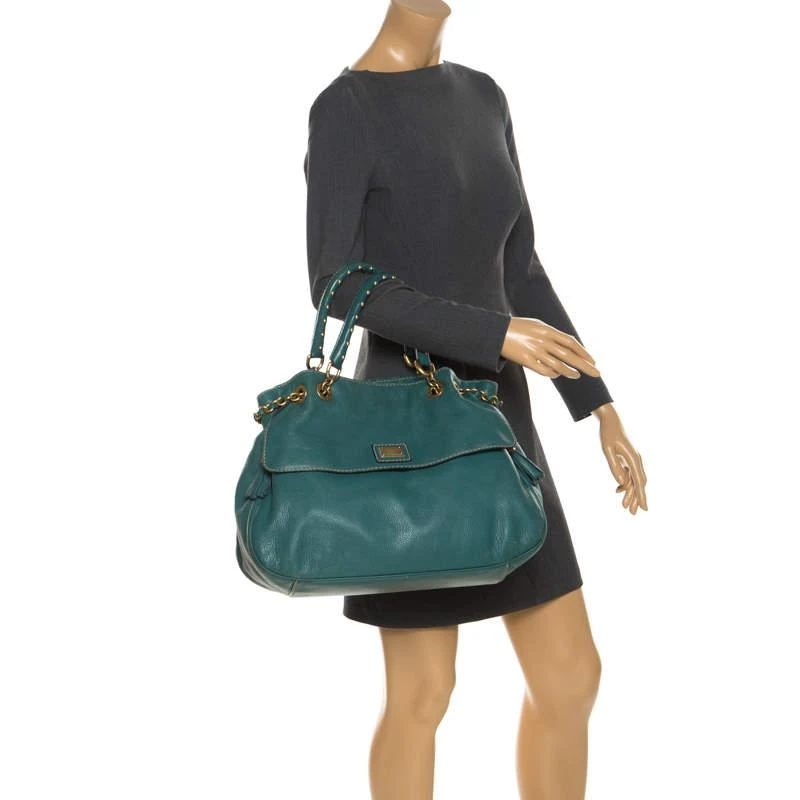 Dolce & Gabbana Dolce & Gabbana Green Leather Miss Charlotte Satchel 2