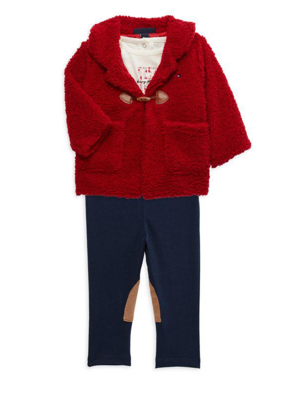 Tommy Hilfiger Baby Girl's 3-Piece T-shirt, Jacket & Pants Set