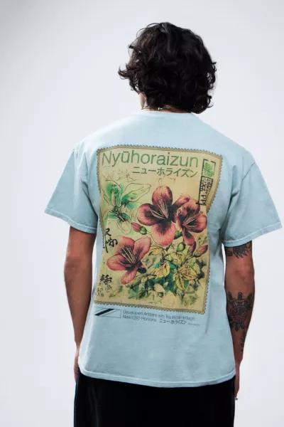 Urban Outfitters UO Light Blue Floral Horizon Tee
