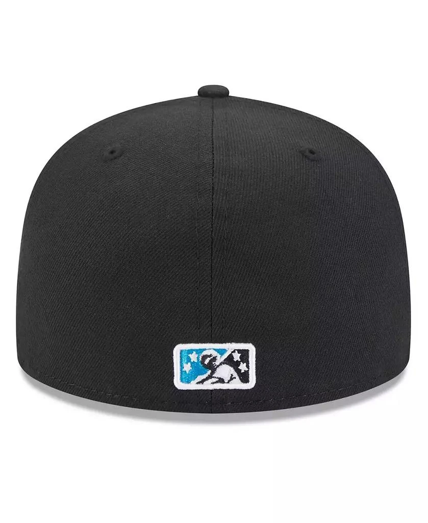 New Era Men's Black Charlotte Knights Authentic Collection Alternate Logo 59FIFTY Fitted Hat 4