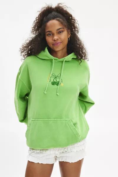 Urban Outfitters Healthy Living Graphic Overdyed Hoodie Sweatshirt