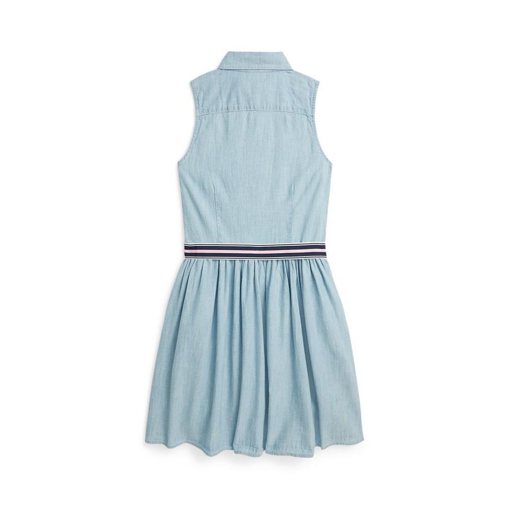 Polo Ralph Lauren Big Girls Belted Cotton Chambray Shirtdress