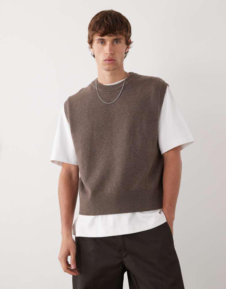 【STUSSY】LOOSE KNIT LINEN VEST / STONE STUSSY Loose Knit Linen Vest Stone - Gilets - BeyondStyle