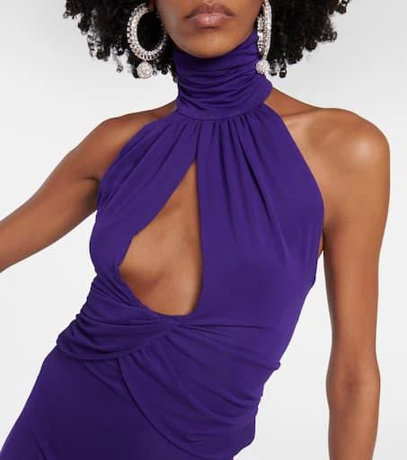 Magda Butrym Gathered halterneck jersey jumpsuit 4