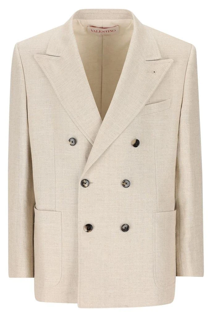 Valentino Double-Breasted Long-Sleeved Blazer