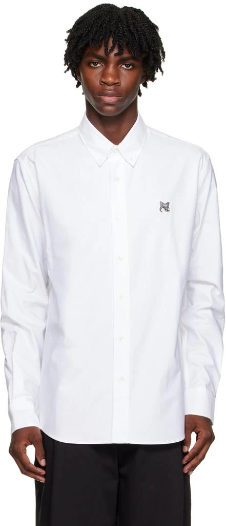 Maison Kitsune White Fox Head Shirt 1