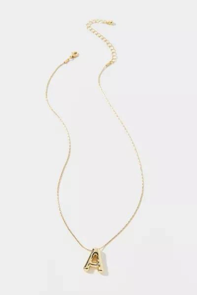 Urban Outfitters 14k Gold Plated Bubble Initial Charm Necklace 3