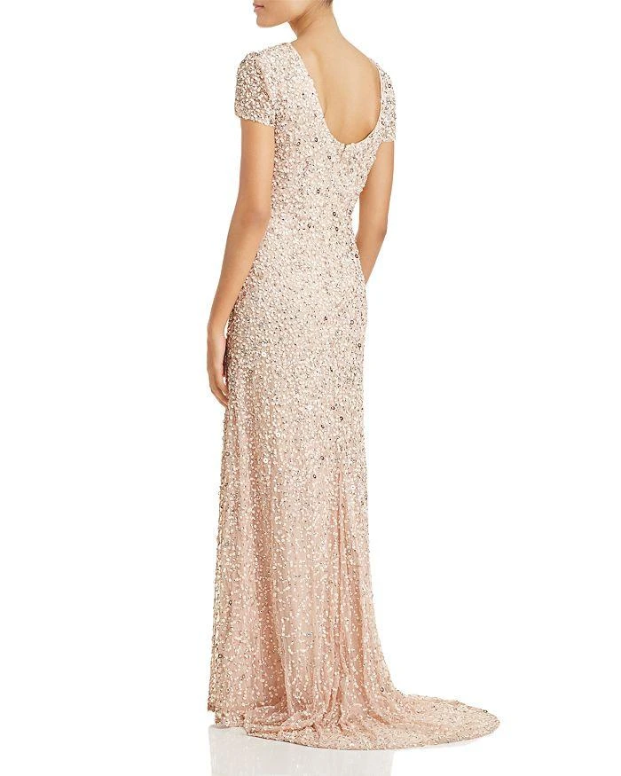 Adrianna Papell Sequined Cap Sleeve Gown 2