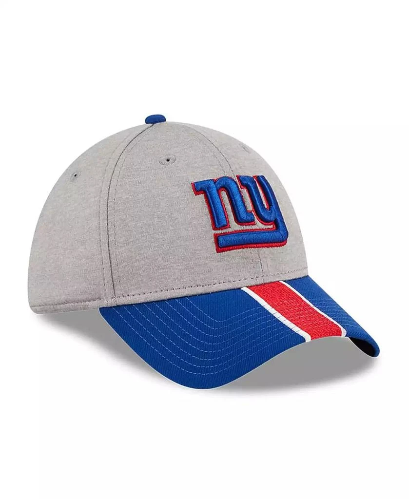 New Era Men's Heather Gray, Royal New York Giants Striped 39THIRTY Flex Hat 4