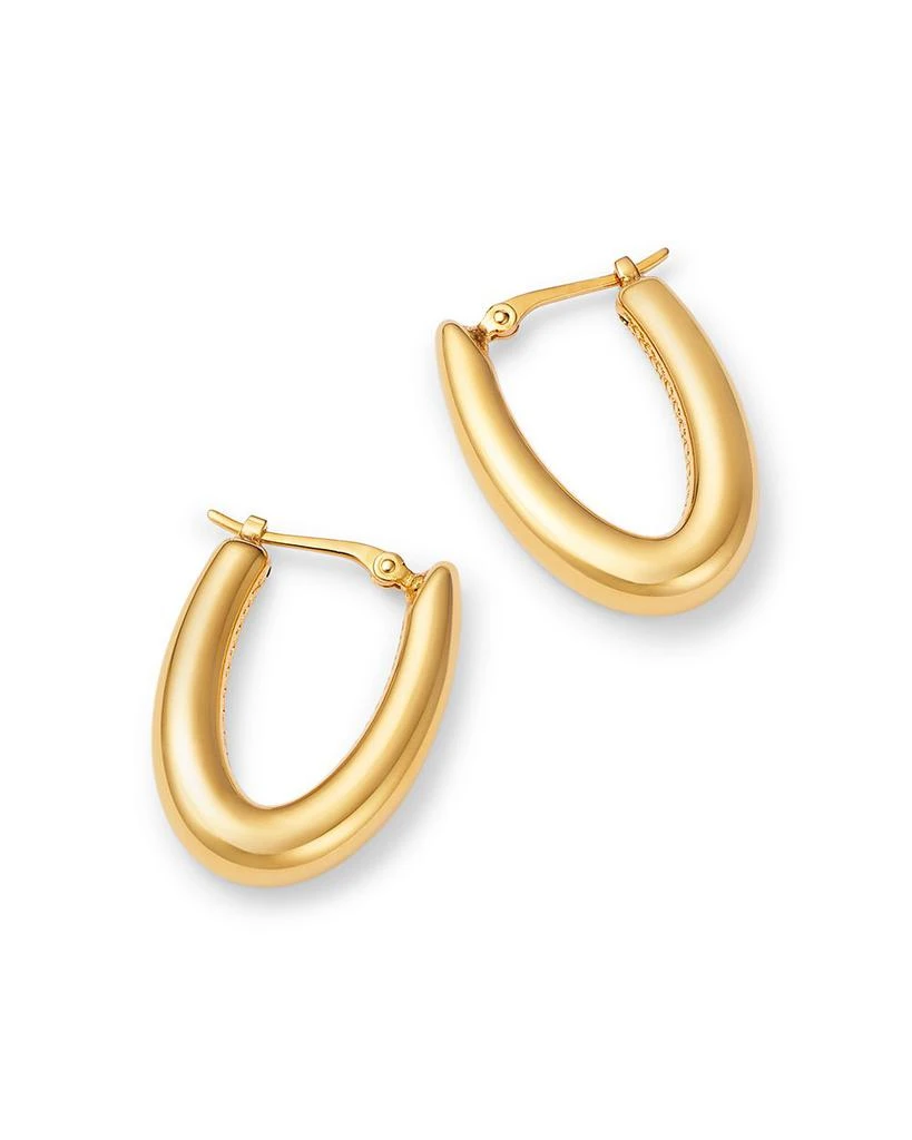 Bloomingdale's Fine Collection Polished V Shape Hoop Earrings 14K Yellow Gold 3