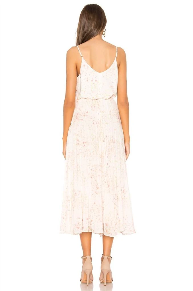 1. State 1.State - Pleated Dotted Print Midi Accordion Wrap Dress 3