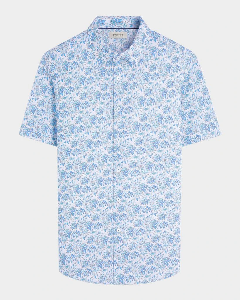 BUGATCHI Men's Miles OoohCotton Palm Short-Sleeve Shirt 1