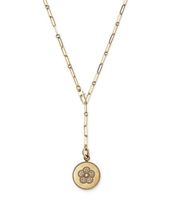 Roberto Coin 18K Yellow Gold Daisy Diamond Pendant Necklace, 19" - Exclusive