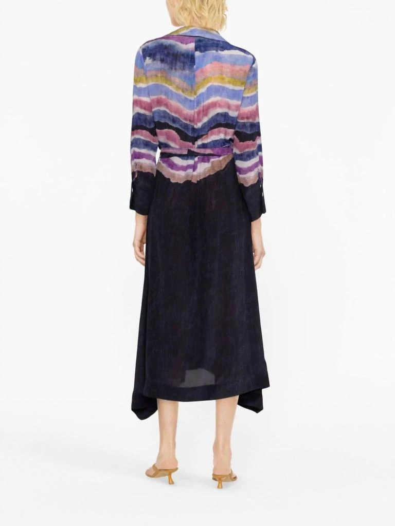 CHUFY Women's Ella Silk Shirt Dress In Kaia Navy 3