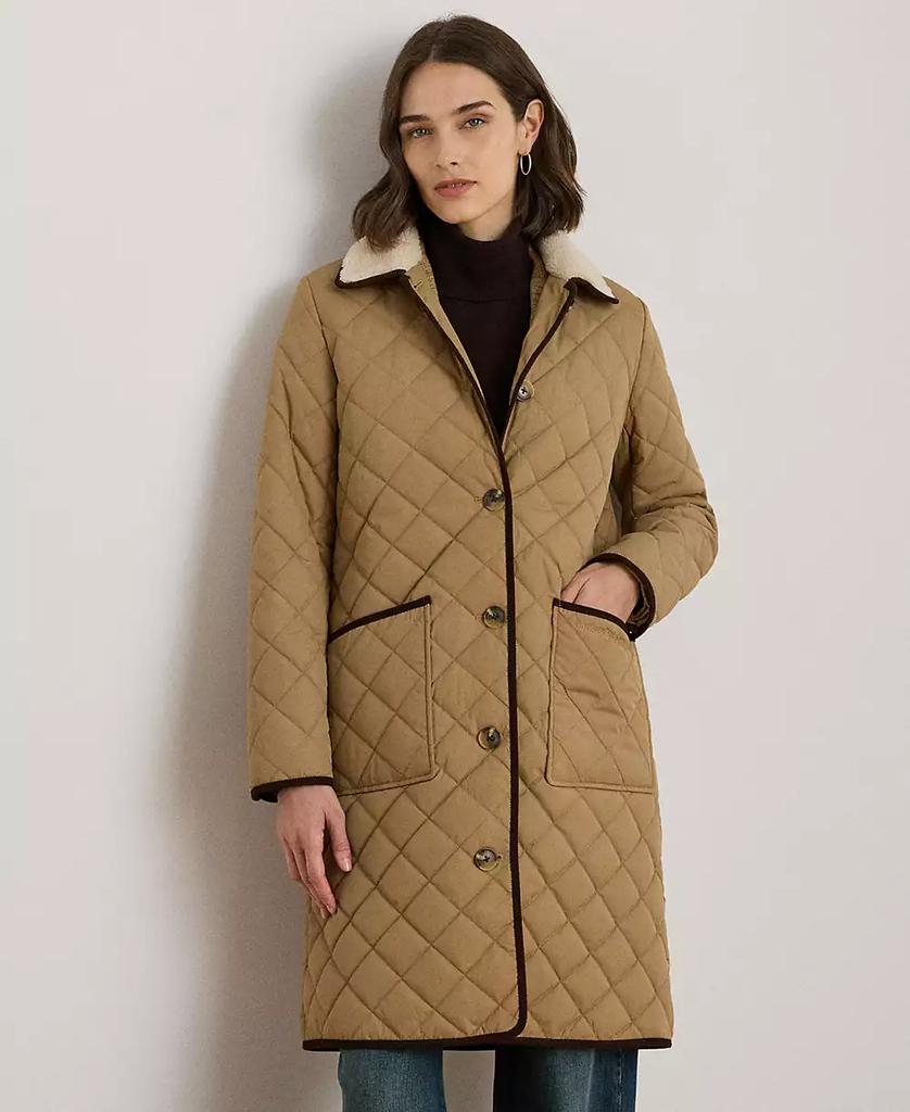 Ralph Lauren Women's Faux-Fur-Collar Quilted Jacket