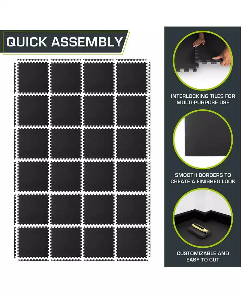 ProsourceFit Exercise Puzzle Mat 3/4-in, 96 Sq Ft - 24 Tiles 4