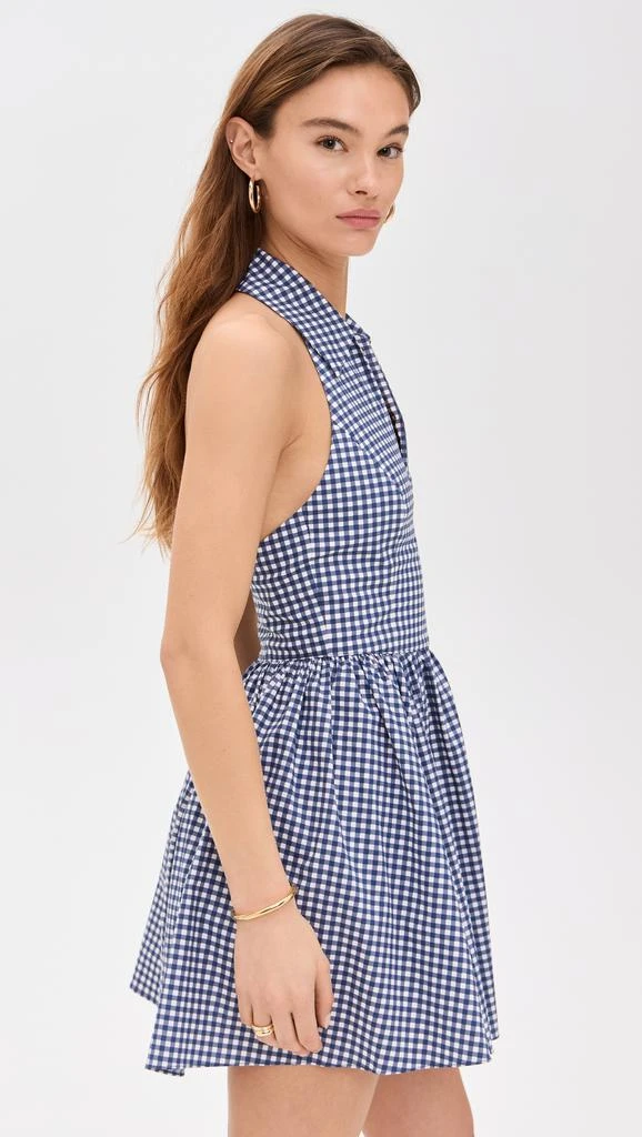 CAROLINE CONSTAS Aya Open Back Collared Mini Dress 3