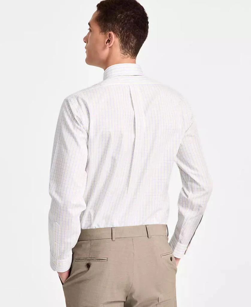 Brooks Brothers Men's Regular-Fit Non-Iron Spread Collar Tattersall Broadcloth Dress Shirt 4