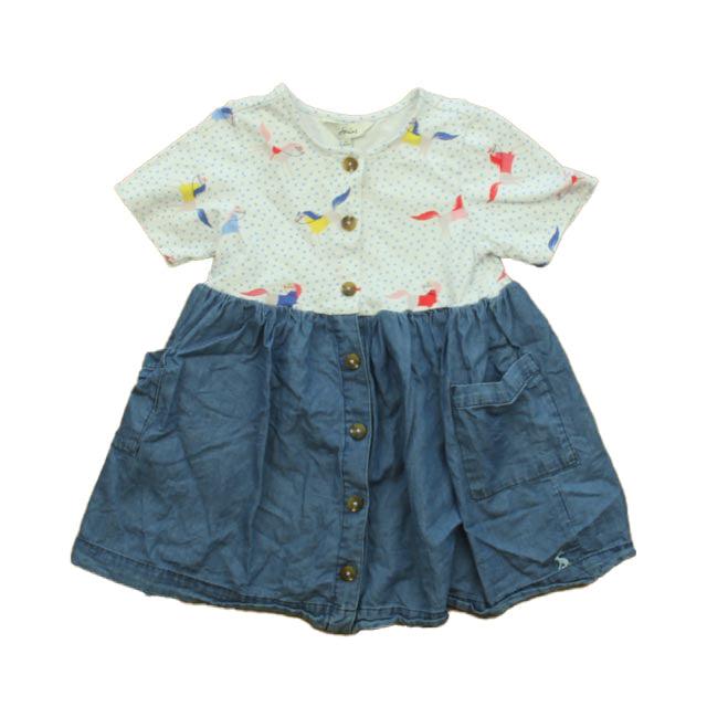 Joules Girls Blue | White Horses Dress