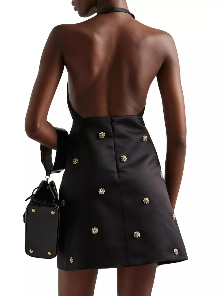 Prada Embroidered Double Satin Mini-Dress 3
