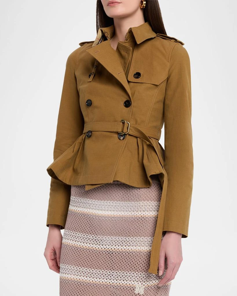 Burberry Isabella Peplum Trench Coat 4