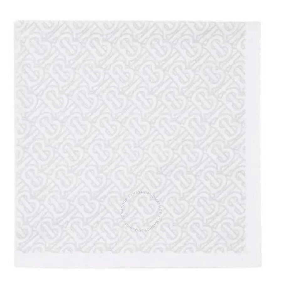 Burberry Dove White Exclusive Logo Stretch Cotton Baby Blanket 1