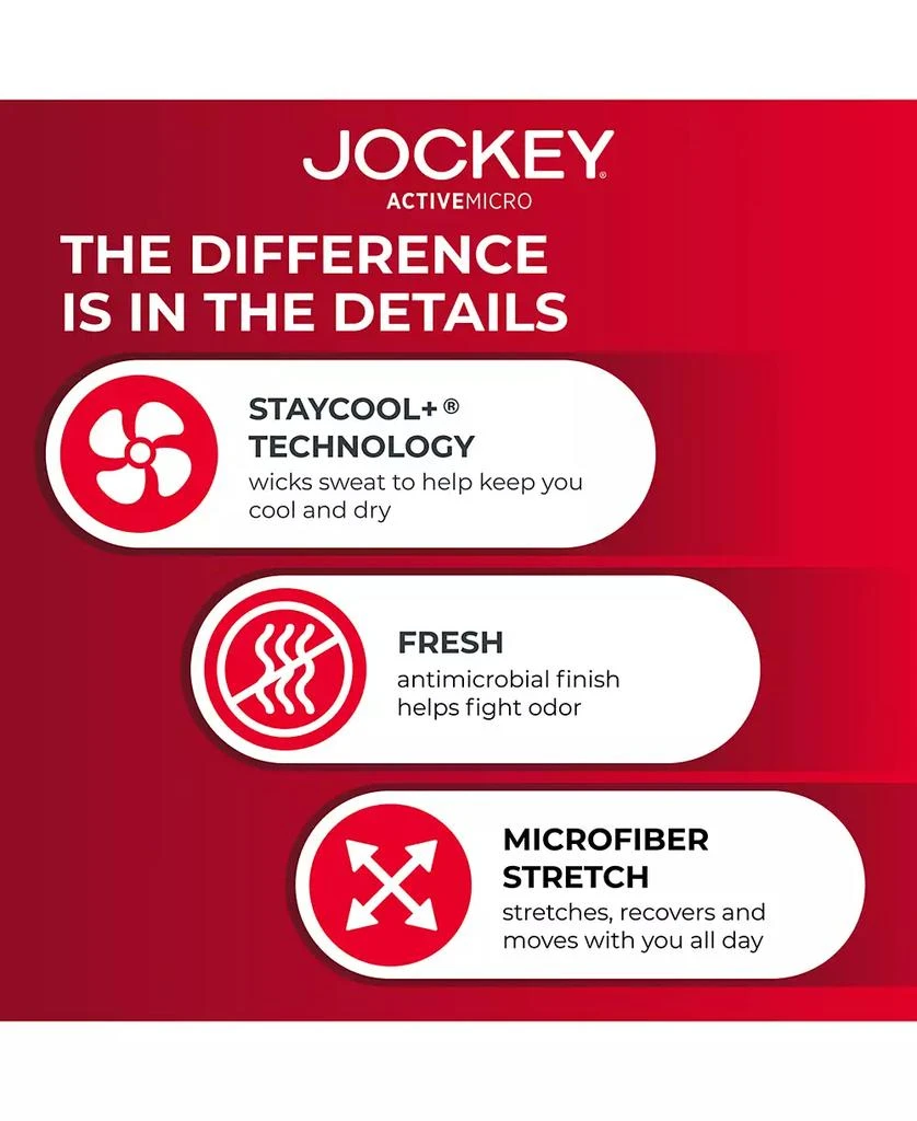 Jockey 3-Pack Active Microfiber 5" Boxer Briefs 7