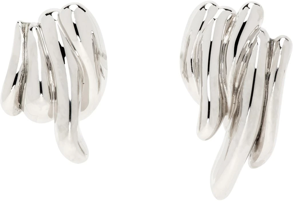 Jil Sander Silver Mismatched Earrings 1