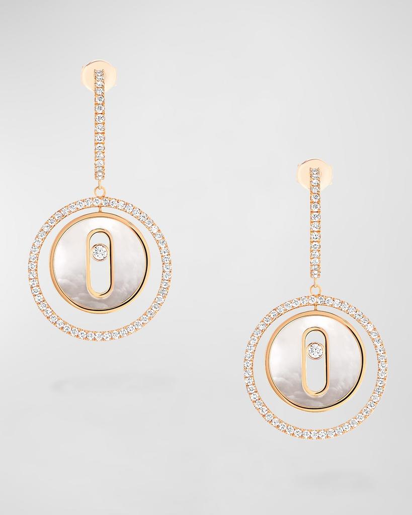 Messika Lucky Move 18K Yellow Gold Earrings with Mother-of-Pearl