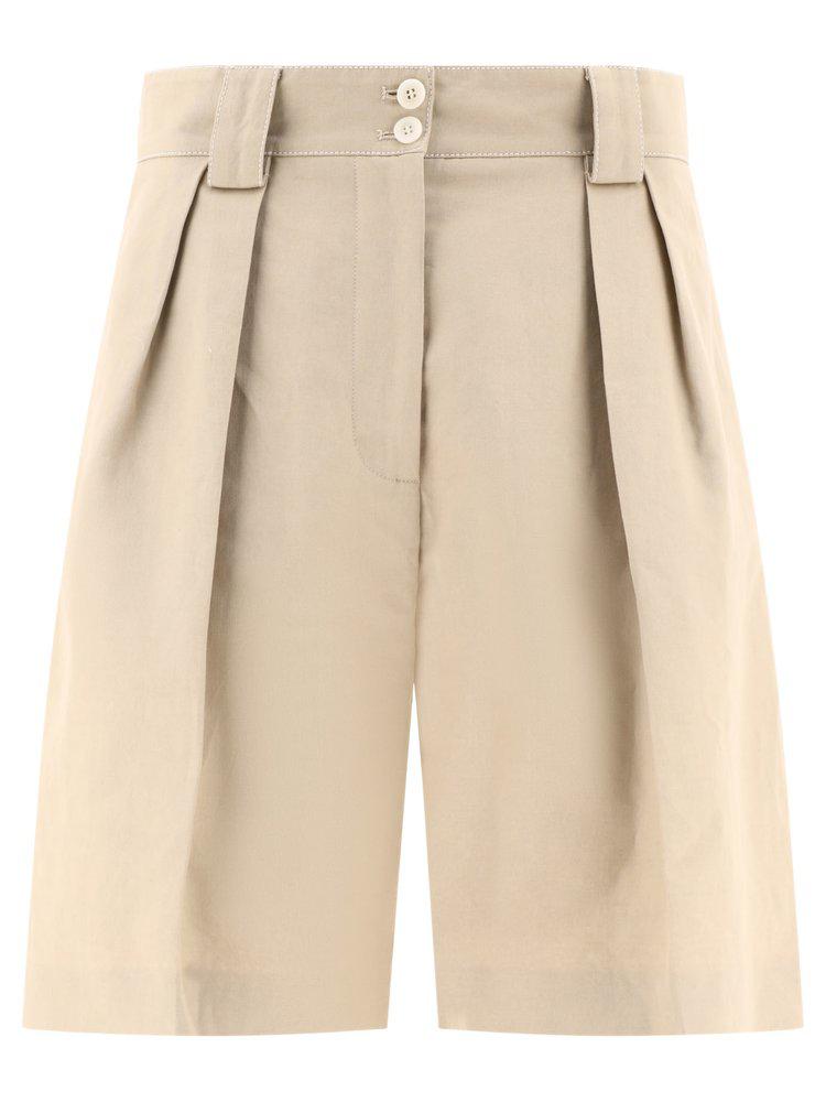 INES DE LA FRESSANGE Ines De La Fressange Pleated Tailored Shorts