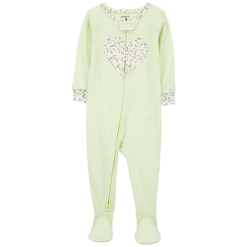 Carter's Baby Girls One Piece Heart 100% Snug Fit Cotton Footie Pajamas 1