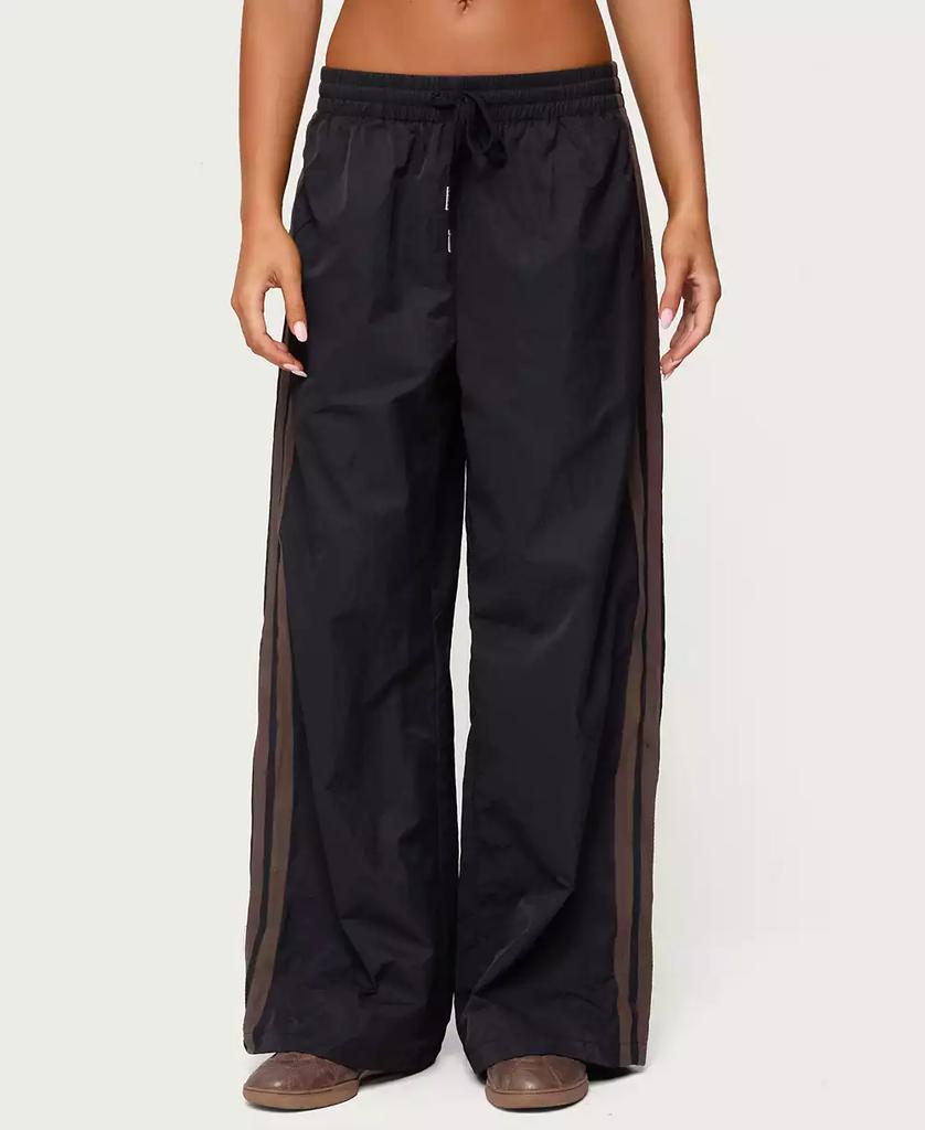 Edikted Womens Kieran Stripey Nylon Track Pants