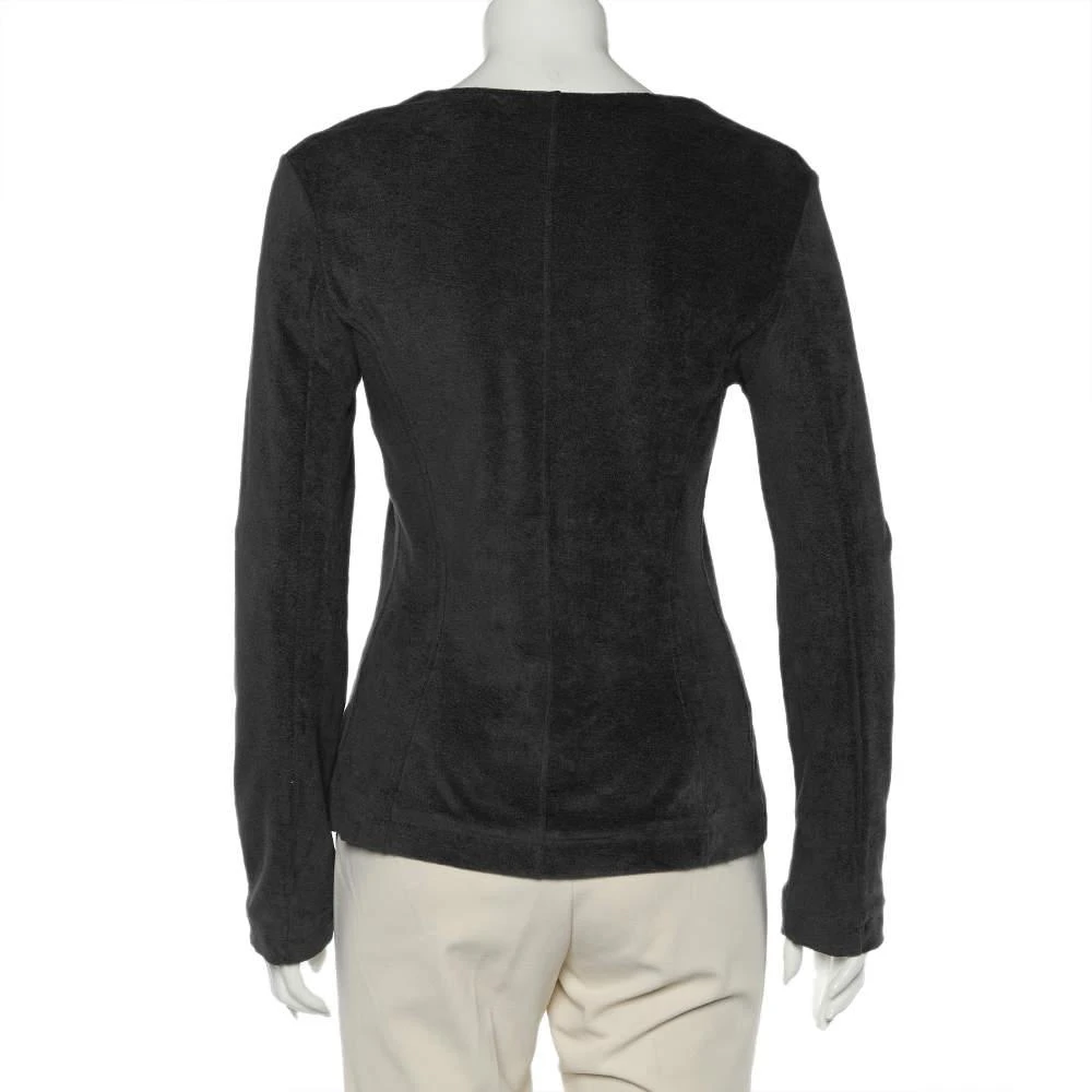Emporio Armani Emporio Armani Grey Terry Zip Front Jacket M 3
