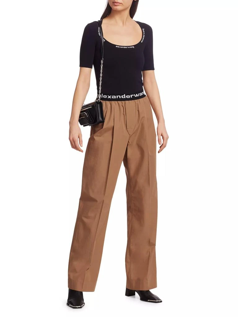 Alexander Wang Jacquard Trim Bodycon T-Shirt 2