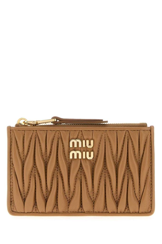 小物 Miu Miu Leather Canvas Wallet Miu Miu Key Case: Elegant Leather Design