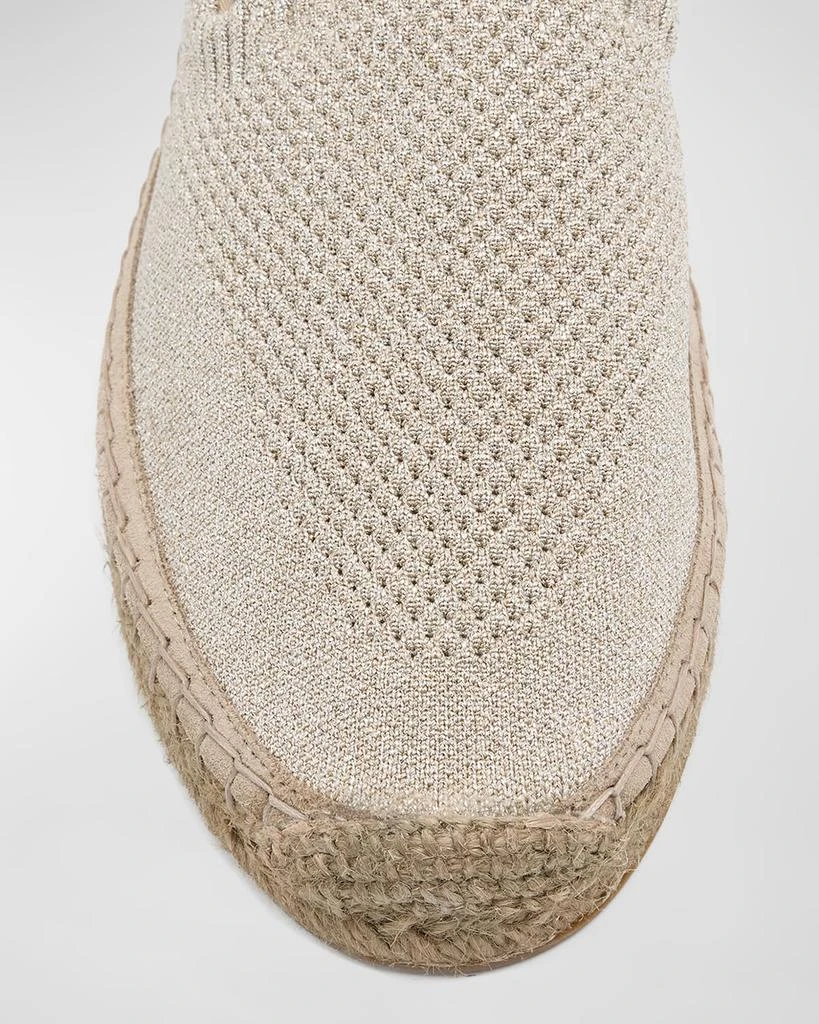 Brunello Cucinelli Metallic Knit Espadrille Loafers 6