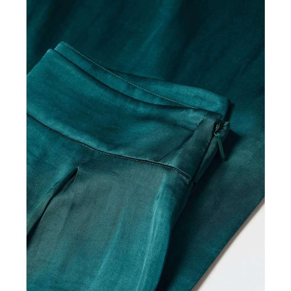 Mango Women's Satin Wide Leg Trousers 4