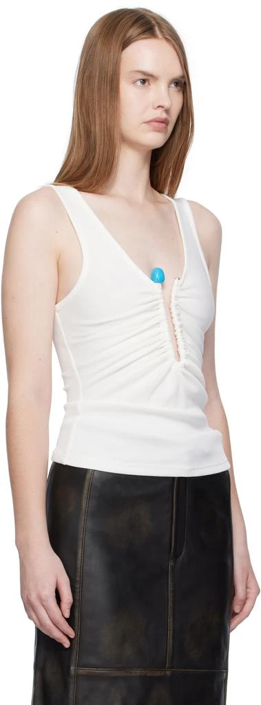 Christopher Esber White Crystal Pin Tank Top 2