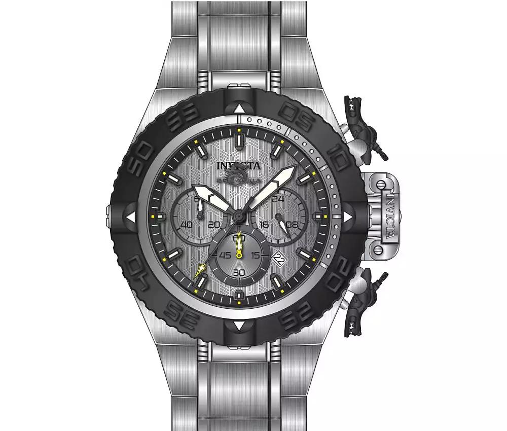 Invicta Men's 48201 Subaqua  Quartz Chronograph Silver, Black Dial Watch